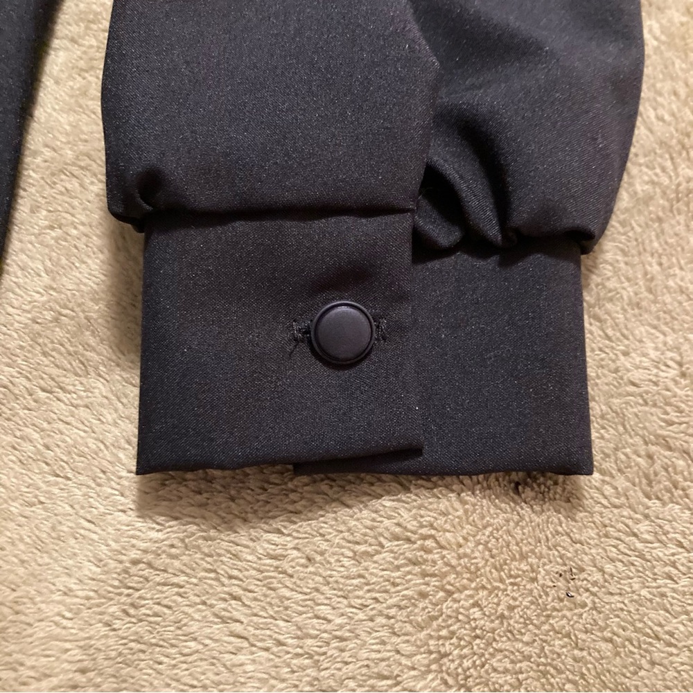 NWOT Jessica Scott Vintage 80s 90s Career Top Long Sleeve Blouse Black Size M - Picture 7 of 12